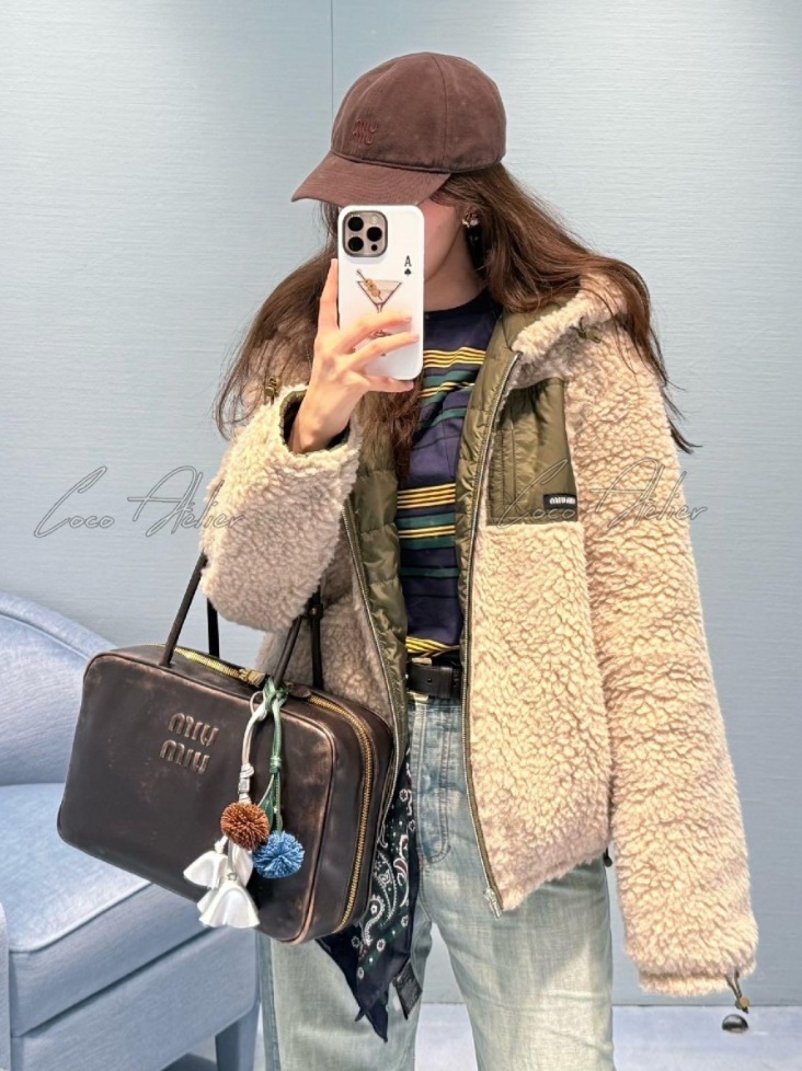 fleece padded jacket