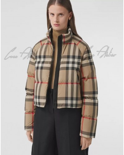 classic checkered padded jacket