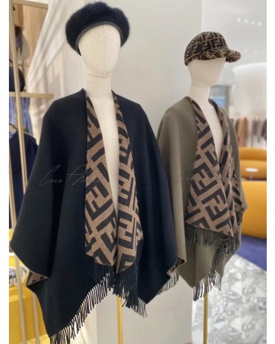 reversible cashmere shawl