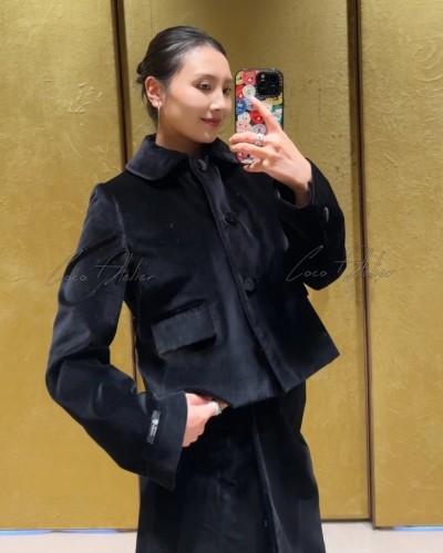 Velvet Jacket & Skirt