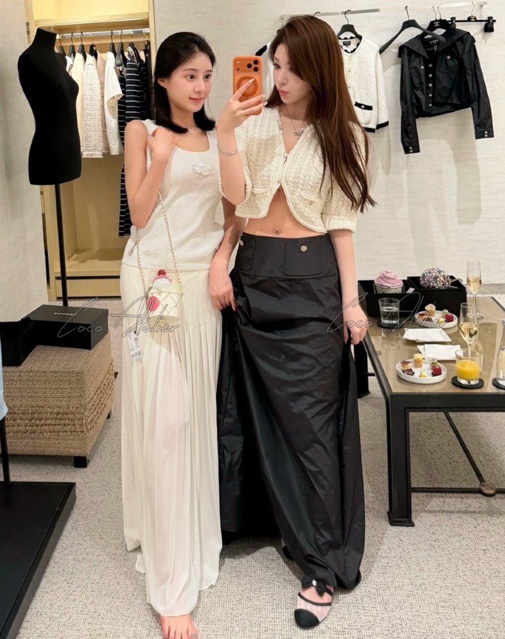 Black long skirt