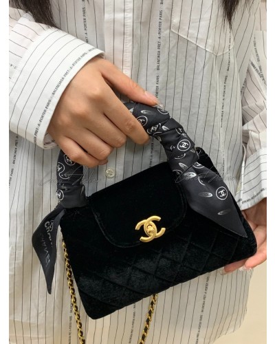Velvet kelly bag