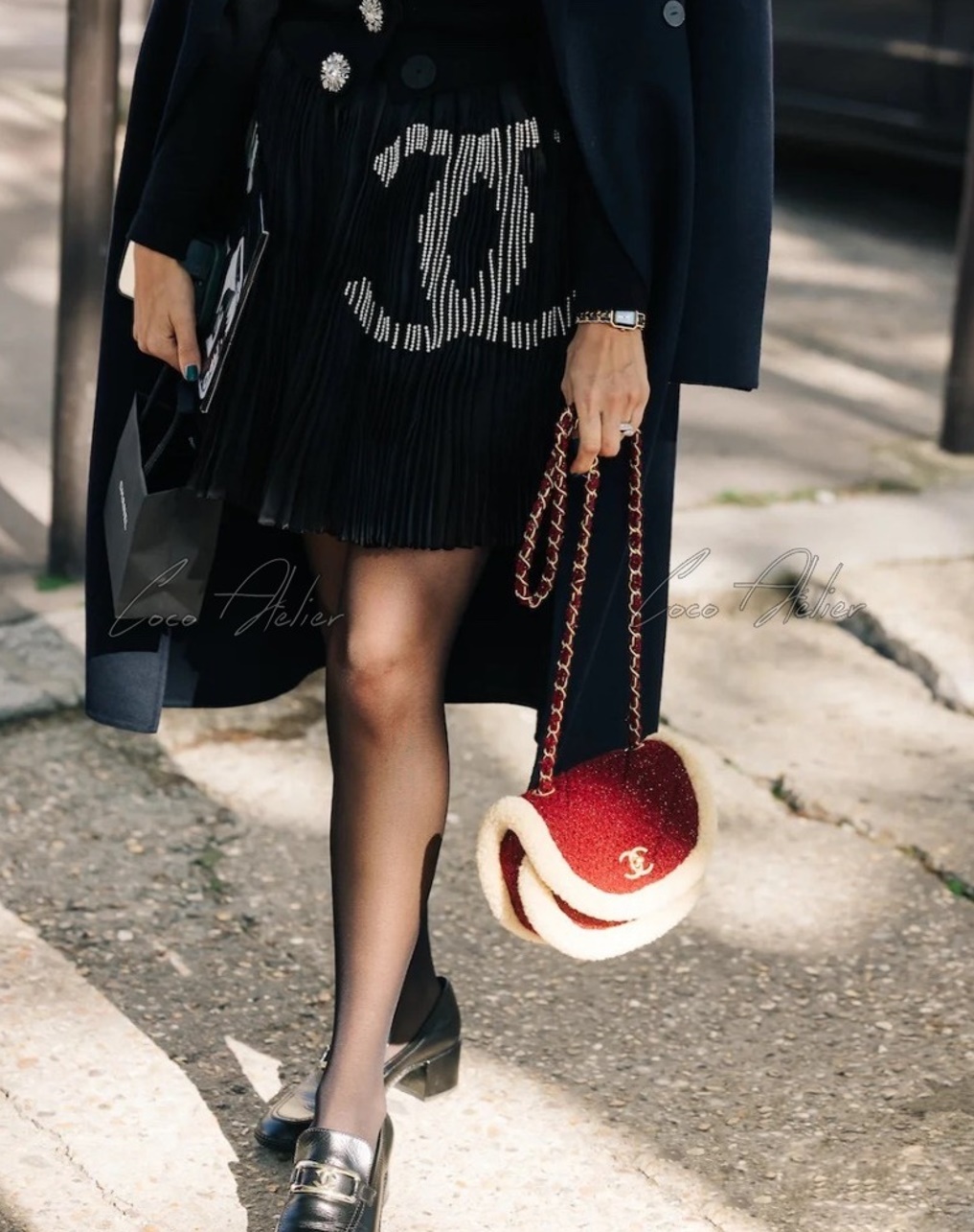 Coconeige tweed flap bag(+2color)