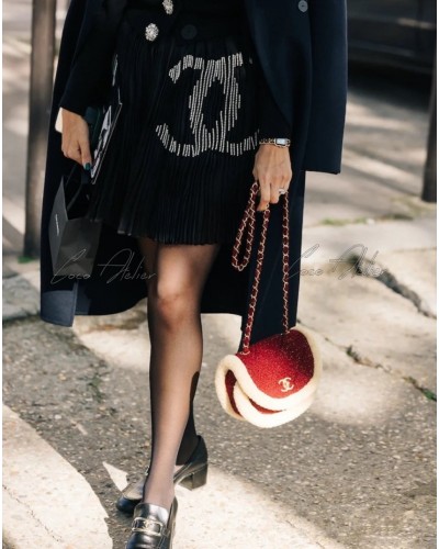 Coconeige tweed flap bag(+2color)