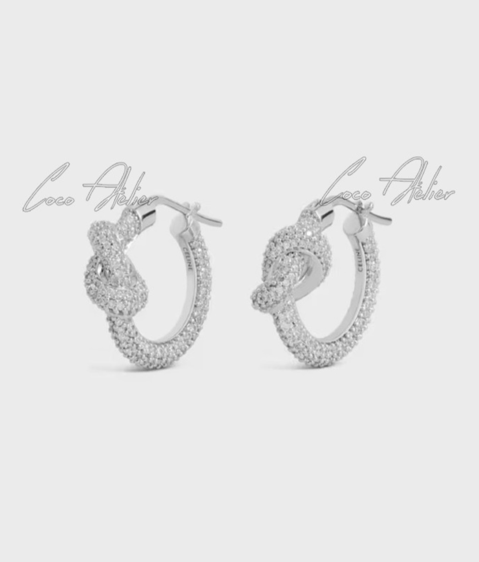 crystal knot earrings