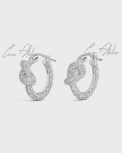 crystal knot earrings