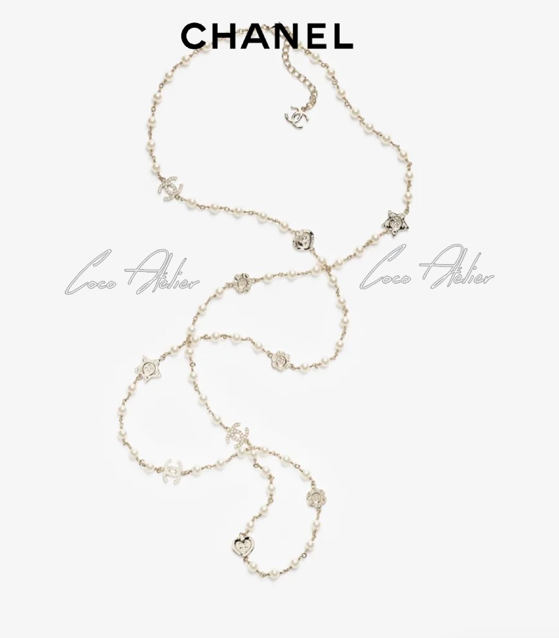 cc pearl long necklace