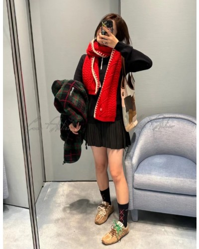 cashmere knit muffler