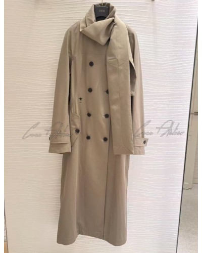 cotton muffler trench coat