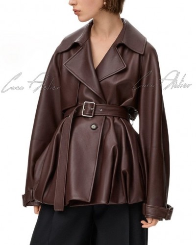 belt leather jacket (+2color)