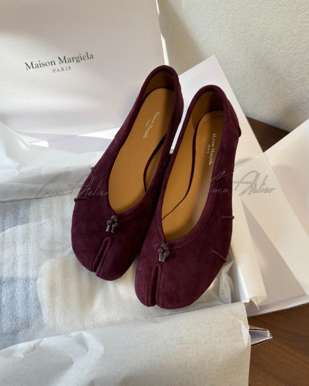 MM6 Tabi Suede Flat