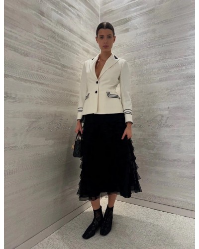 Chiffon long skirt(+2color)