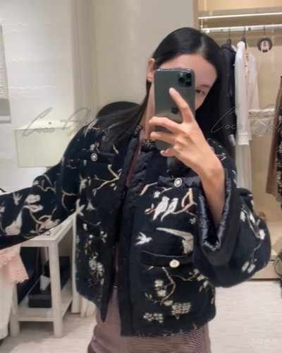 Cashmere embroidered jacket