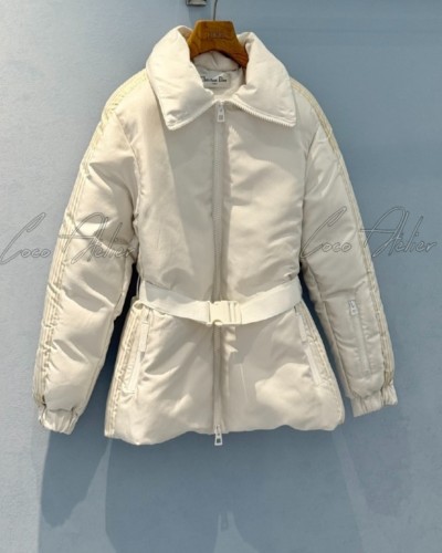 white belt padded coat