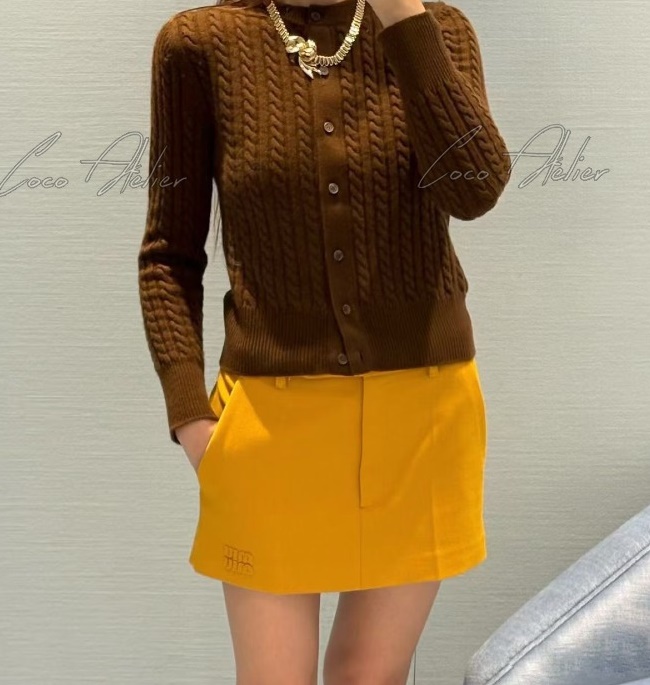 Twisted cashmere cardigan