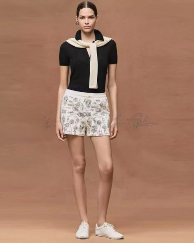 Cotton-printed shorts PT