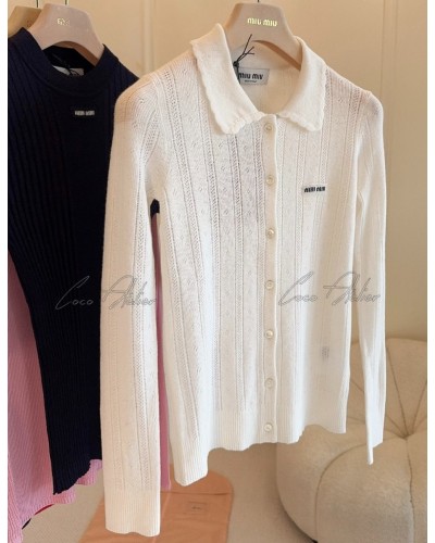 Cashmere Punching Cardigan