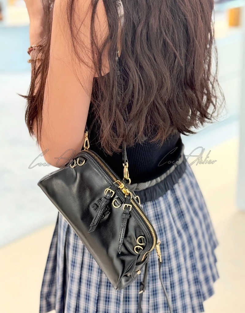 Black Leather Tote Bag