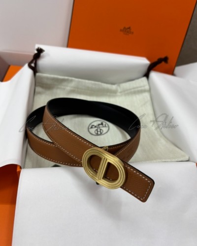 Brown leather belt
