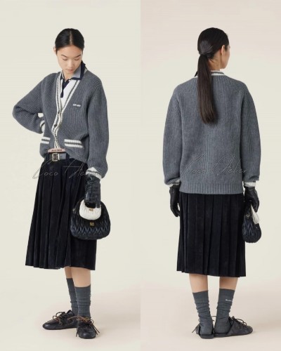 Grey waffle cardigan