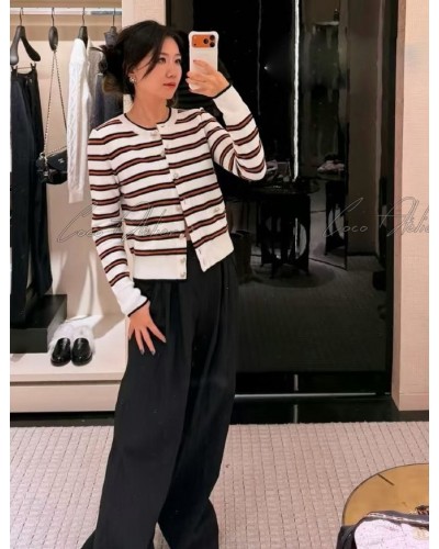 26ss Stripe Cotton Cardigan(+2color)