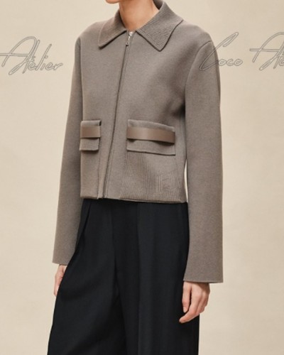 Pocket Logo Knit Zip-Up