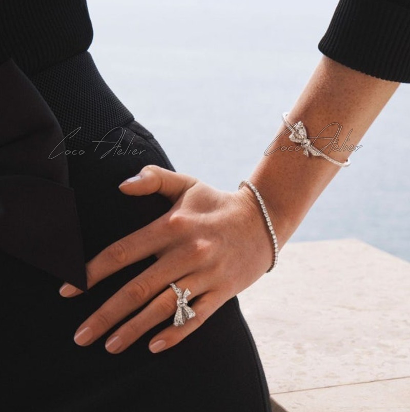 diamond bow bracelet