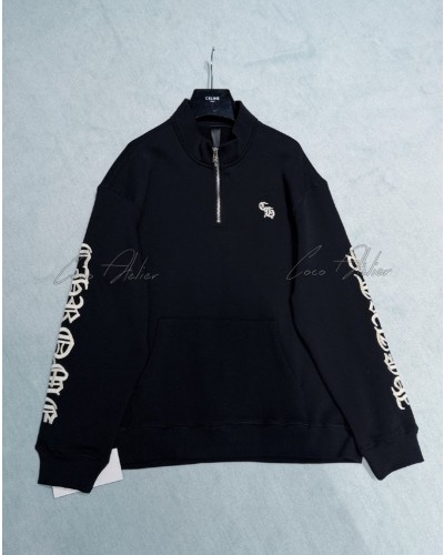 Chrome semi zip-up