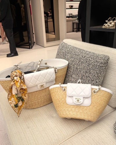 26ss Raffia shoulder bag (+2size)