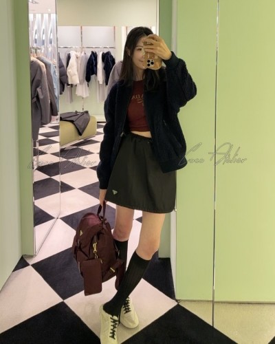 RE-Nylon triangular logo SK