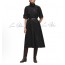 Black Long Belt Dress