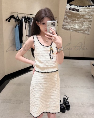 knit sleeveless& skirt(+2type)