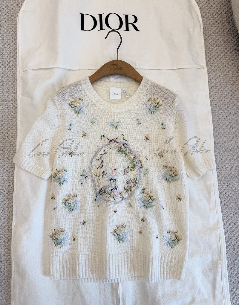 cashmere short-sleeved knit