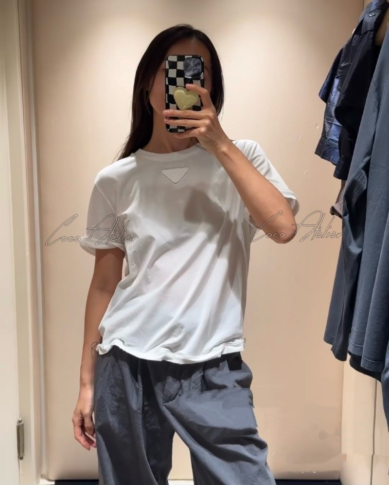 Triangle Logo Cotton T-Shirt