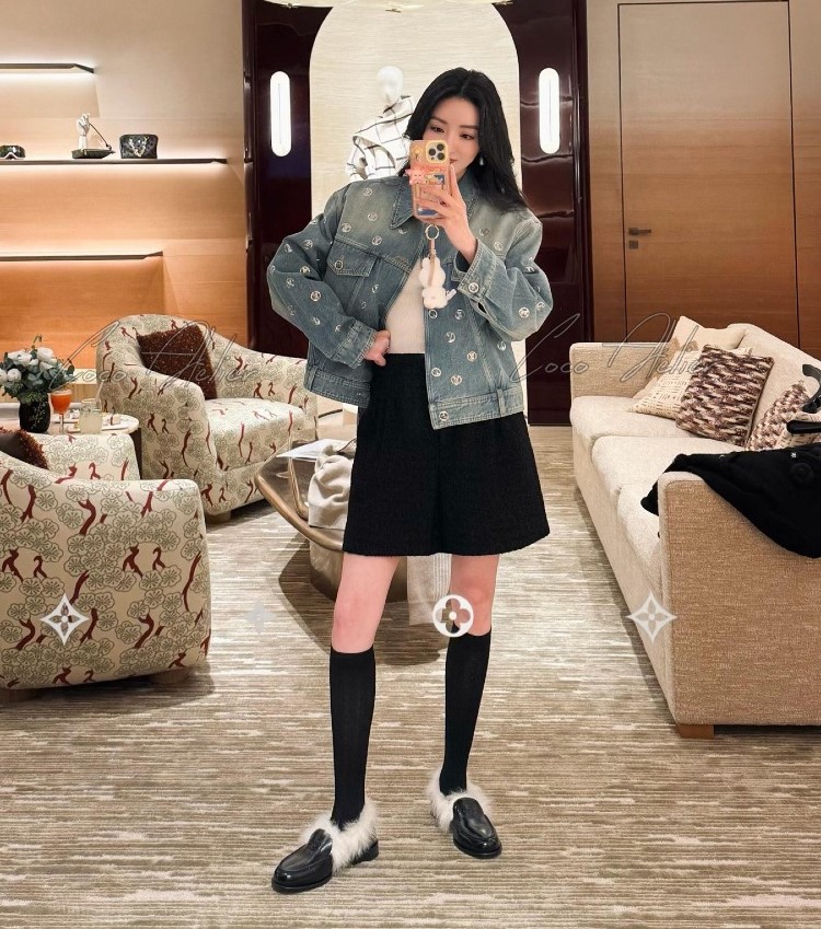 monogrammed denim jacket