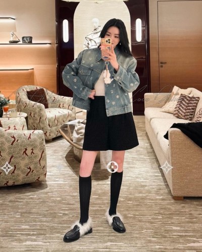 monogrammed denim jacket