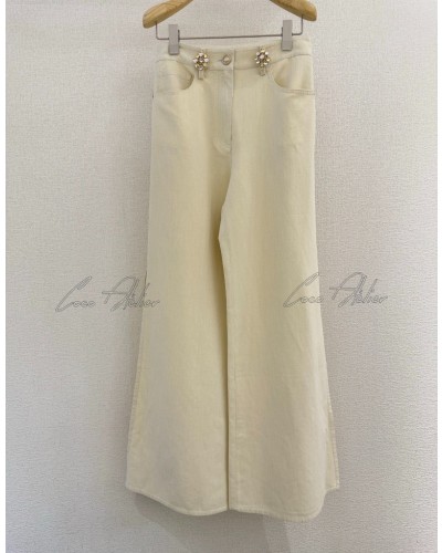 cotton pants with slits on the side