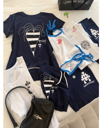 Chrome Navy T shirt & Pants