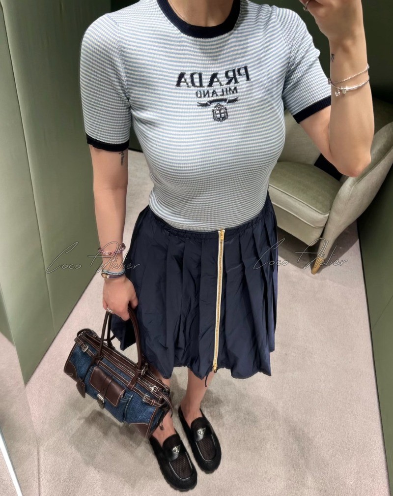 PR short-sleeved knitwear