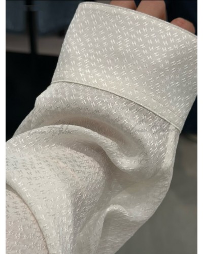 silk cc ribbon-tie blouse