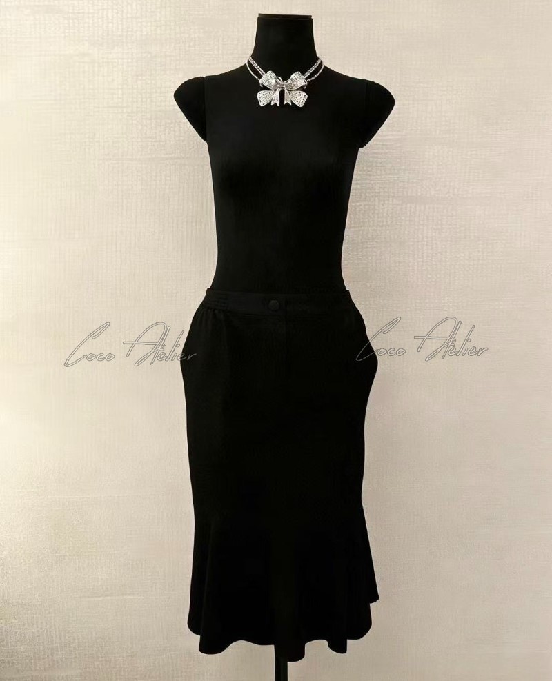 silk cc skirt(+2color)