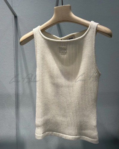 Ribbed logo sleeveless
