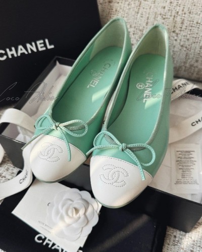 Mint ballerina sandals