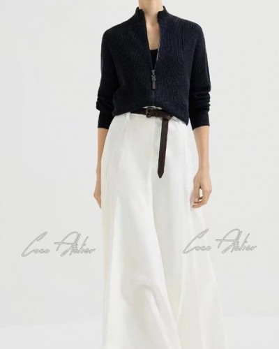 BC zip-up knitwear