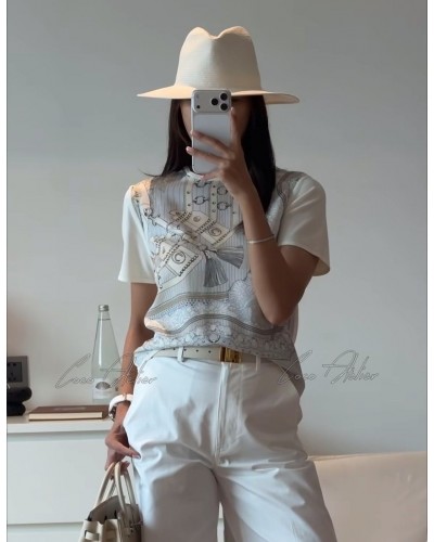 He silk blouse