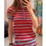 Red striped knitwear