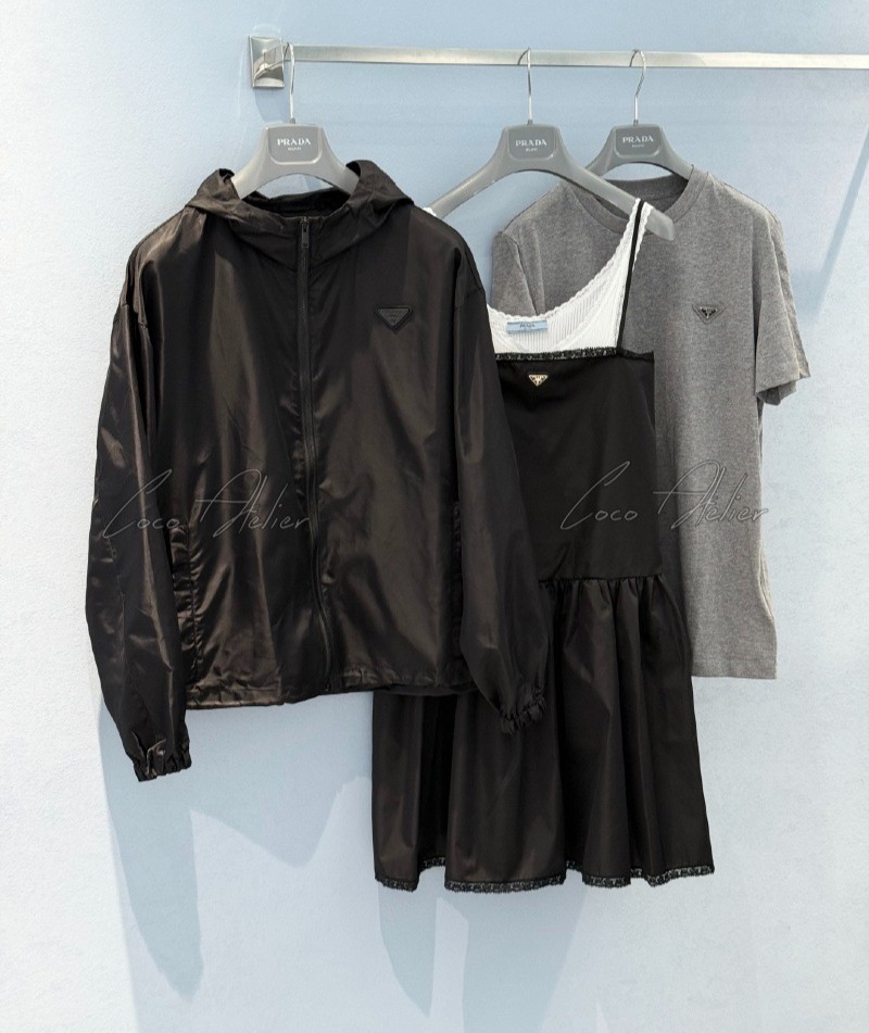 PR Black Nylon Windbreaker