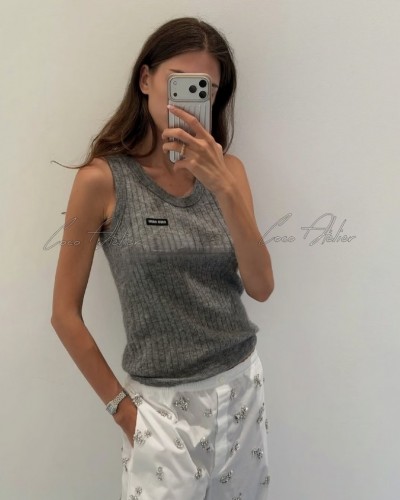Miu Cashmere Sleeveless shirt