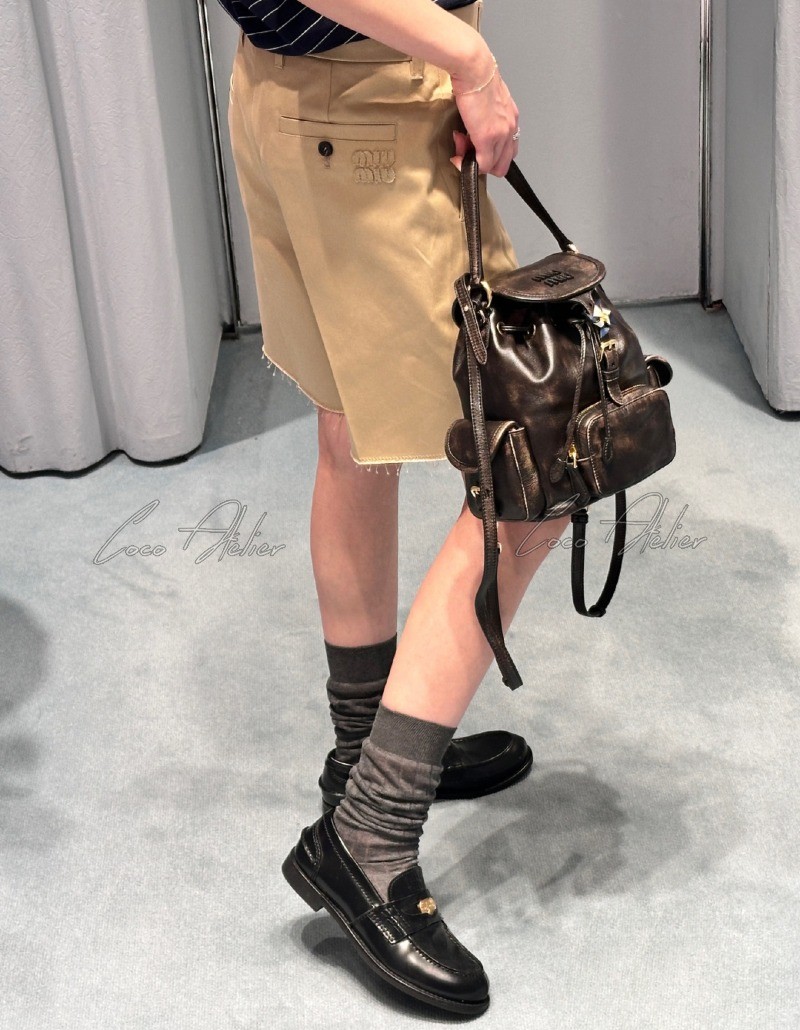 Miu cotton shorts