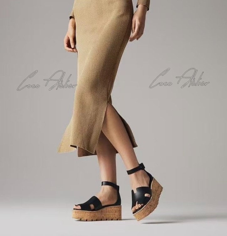 Elda twedge heel strap sandals(+3color)